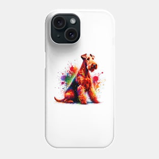 Artistic Irish Terrier in Colorful Splash Paint Style Phone Case