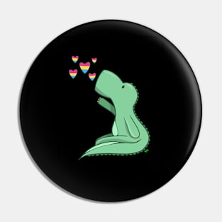 Pansexual Pride Dinosaur Pin