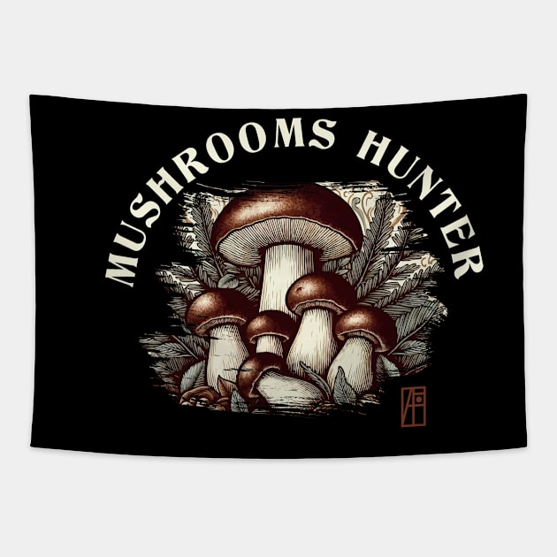 MUSHROOMS - Mushrooms Hunter - Bolete  Hunter - Bolete Forager Tapestry by ArtProjectShop