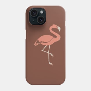 Two Tone Cartoon Style Coral Pink Flamingo Phone Case