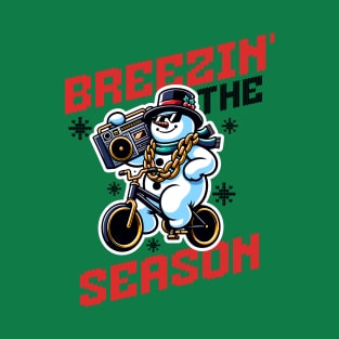 Hip Hop Snowman Breezin' the Season T-Shirt