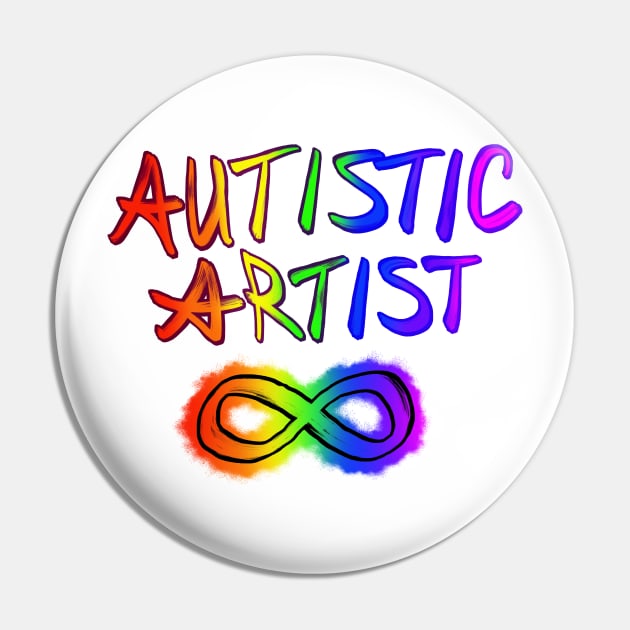 Autistic Artist Pin by Sunsettreestudio