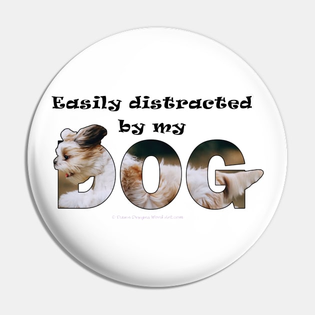 Easily distracted by my dog - Havanese dog oil painting word art Pin by DawnDesignsWordArt