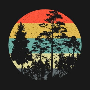 Retro Sunset  Trees T-Shirt