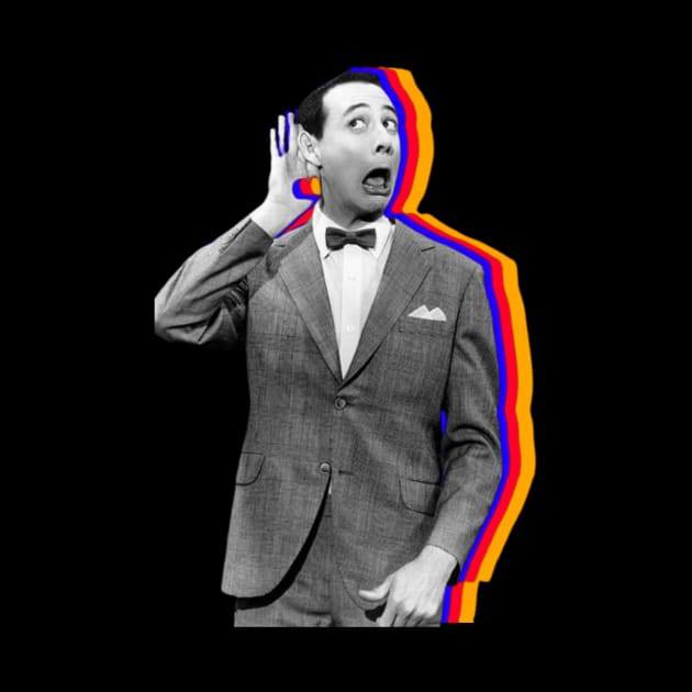 pee wee herman funny face in vintage design by totoksaraf