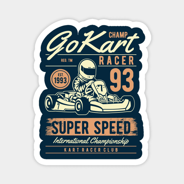 Go Kart Magnet by lionkingdesign