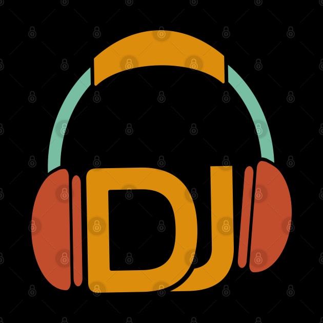 DJ retro icon flat classic vintage by Degiab