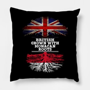 British Grown With Monacan Roots - Gift for Monacan With Roots From Monaco Pillow