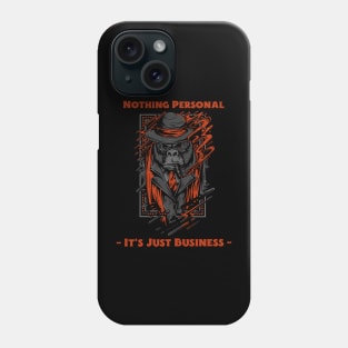 Nothing Personal Gorilla T-Shirt (Red Accent) Phone Case