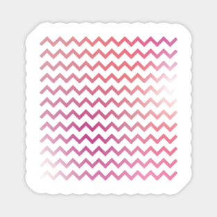 Chevron Stripes Pretty in Pink Gradient Magnet