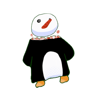 Christmas floating snowball penguin with candy T-Shirt