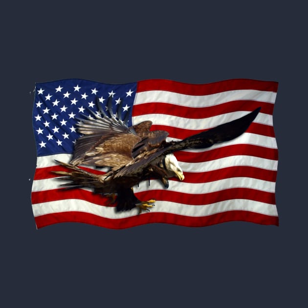 US FLAG & Bald Eagles Patriotic Design by Highseller