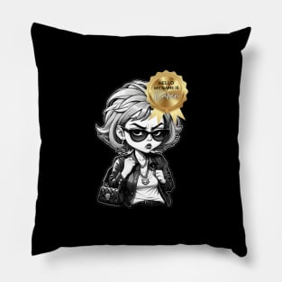 Karen with a gold badge Pillow