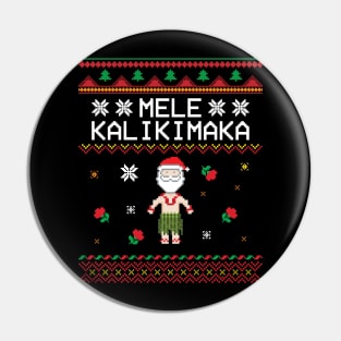 'Mele Kalikimaka' Great Christmas Pattern Pin