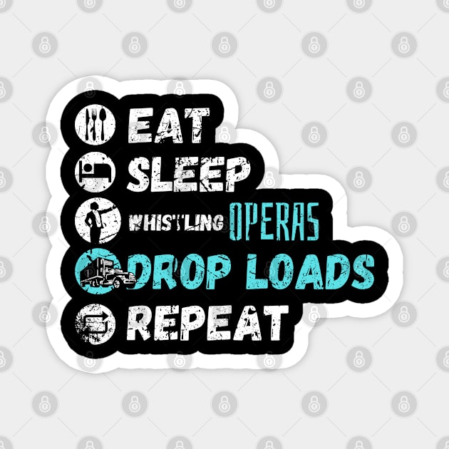 Eat Sleep Whistling Operas Drop Loads Repeat Magnet by maxdax