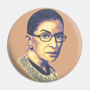 Ruth Bader Ginsburg Portrait and Quote Pin