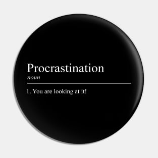 Procrastination Meaning Pin