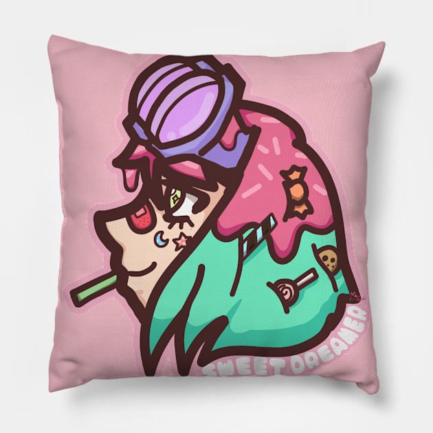 SWEET DREAMER Pillow by haredigitalsph