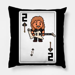 Pixelrockstars Two of Spades Playing Card Pillow