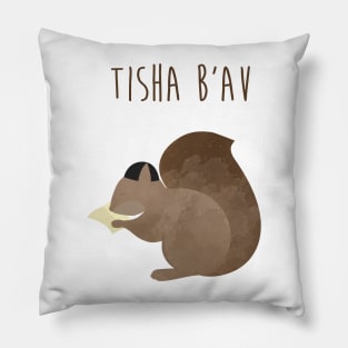 Tisha B'av Squirrel and Book of Lamentations Pillow