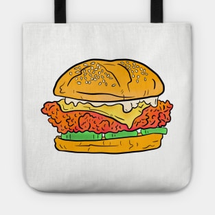 Big juicy crunchy spicy chicken sandwich Tote