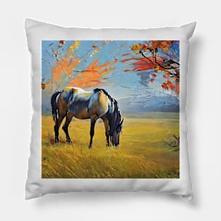 Autumn color horse Pillow