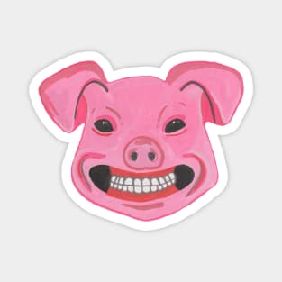 Pink scary pig Magnet