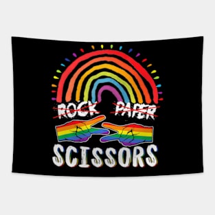 Scissors LGBT-Q Gay Pride Proud Ally  Flag Tapestry