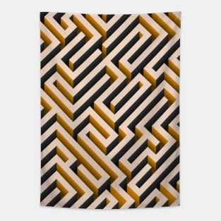 orange maze Tapestry