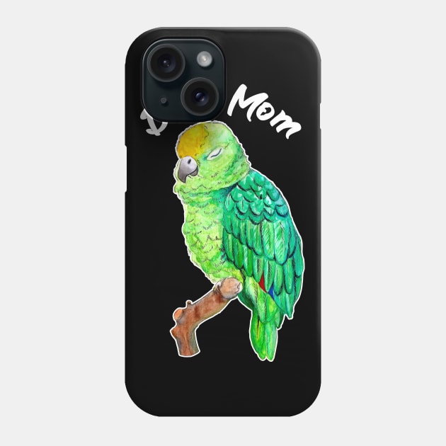 Parrot Bird Mom Phone Case by IvyLilyArt