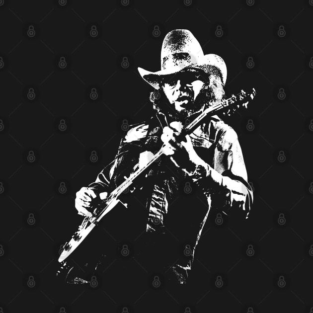 Classic Hank Jr Williams White Stencil by Culnaneandreas.Fashion