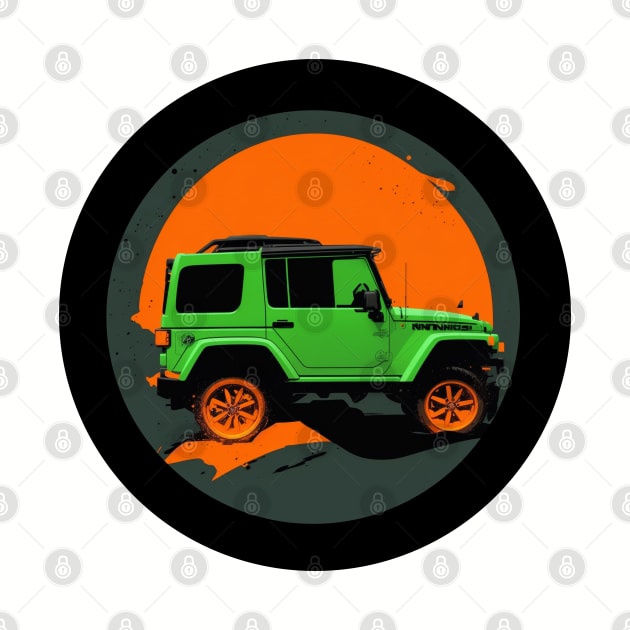 Jeep Vehicle dark orange design by The Wonder View