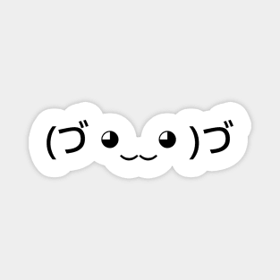 Hugging Emoticon (づ ◕‿‿◕ )づ Japanese Kaomoji Magnet