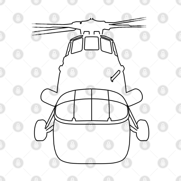 Wessex helicopter outline graphic (black) by soitwouldseem