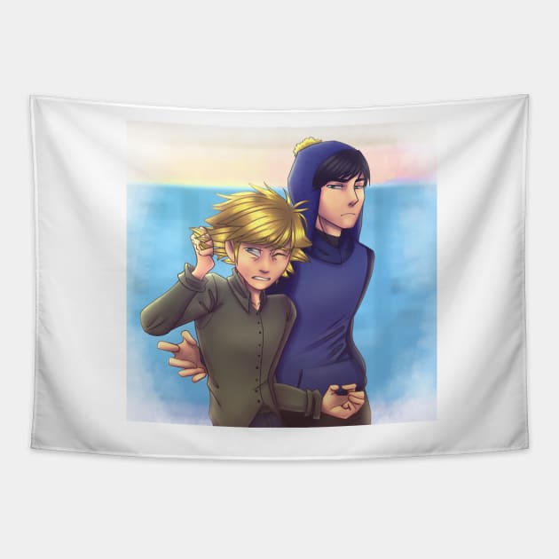 Craig and Tweek Tapestry by YarethL