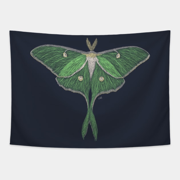 Luna Moth Tapestry by Walking in Nature