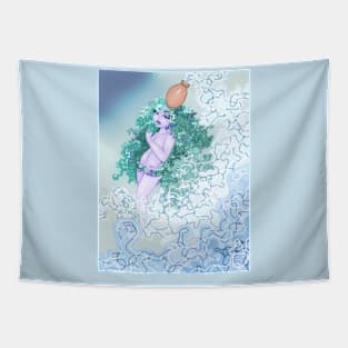 Aquarius Zodiac Sign Tapestry