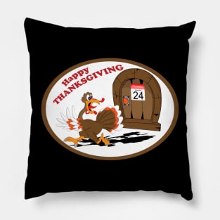 Thanksgiving Runing Turkey Pillow