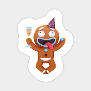 Christmas Sticker, Ginger Man Sticker Magnet