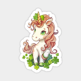 St Patrick Day Irish Unicorn Lepricorn Magnet