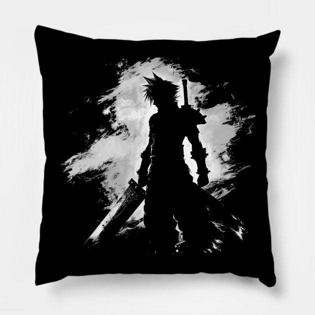 cloud strife Pillow by Ninja banana