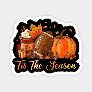 Pumpkin Spice Football Tis The Season Fall Thanksgiving Magnet