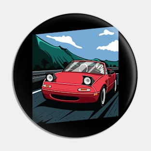 Red  miata na Pin