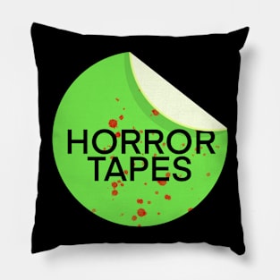 VHS Horror Tapes Sticker Pillow
