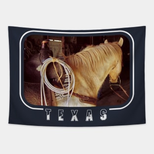 Quarter Horse Waiting For Rider, Texas Tapestry