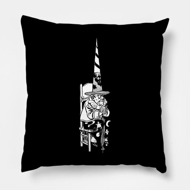 Wicked Witch black and white Pillow by Quick Nick Pics