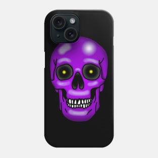 Skull, bruise purple, no background Phone Case