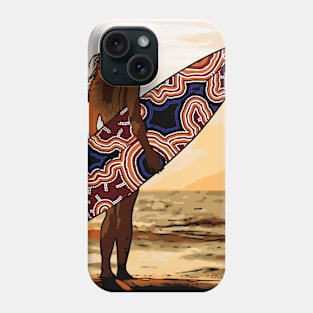 Aboriginal Art - Surf Up Australia Small Phone Case