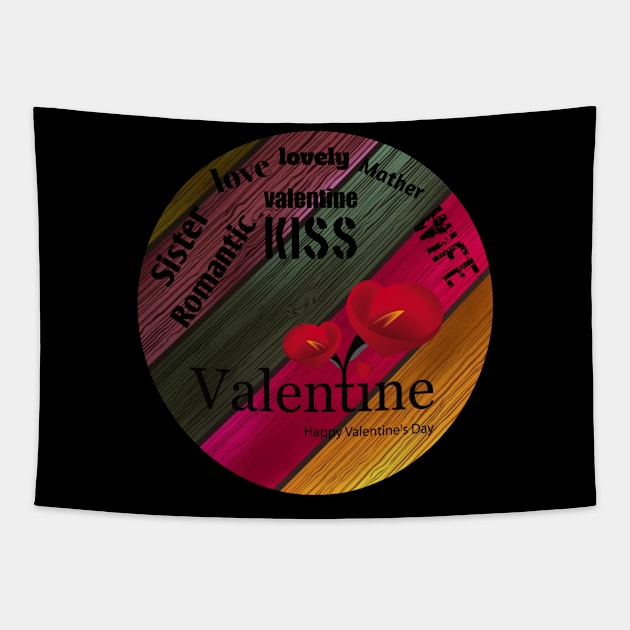 Valentine's day Tapestry by Younis design 