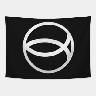 The Black Ichthys - Silver emblem Tapestry